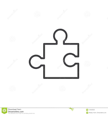 Puzzle Piece Outline Icon Stock Vector Illustration Of Stroke