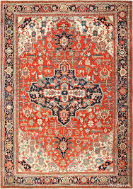 large red antique serapi persian rug 49397 nazmiyal