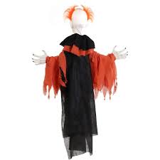 haunted hill farm 47 in clown animatronic tree hugger with movement scary outdoor halloween decoration