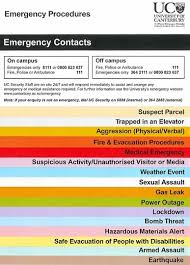 Emergency Procedures University Of Canterbury