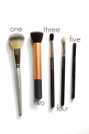 the only 5 makeup brushes you need