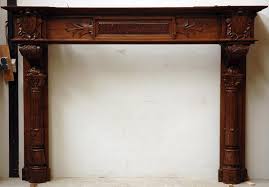 Antique Oak Mantel From The 19th