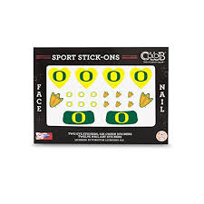 oregon ducks face stickers and nail