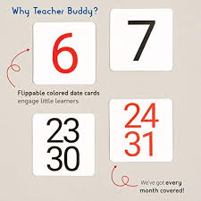 Teacher Buddy Calendar And Weather Pocket Chart Classroom Resources For Learning Organization Supplies Season