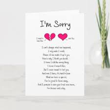 apology love cards templates zazzle