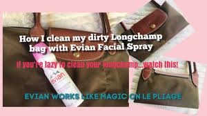 how to clean longch bag with evian