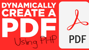 dynamically create a pdf using php