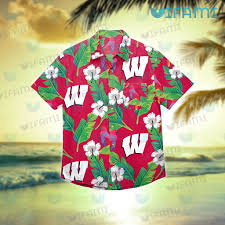 wisconsin badgers hawaiian shirt