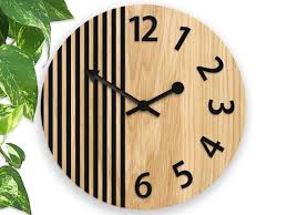Wood Wall Clock Black London Modern