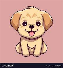 fluffy puppy cute cartoon dog royalty