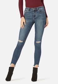 Mila Distressed Ankle Grazer Jeans In Audrey Dark Wash Get