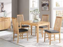 dunmore oak 4ft dining set 4 chairs