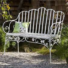 Ivy Scroll Antique White Iron Outdoor