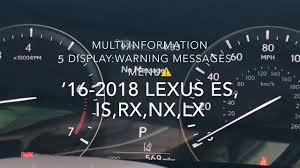 lexus dashboard display warning