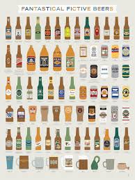 Fantastical Fictive Beers Print By Pop Chart Lab Bldgwlf