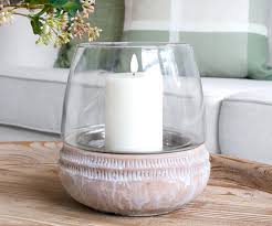 Penrose Embossed Glass Candle Holder