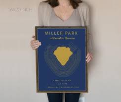 Miller Park Seating Chart Milwaukee Brewers Milwaukee Etsy