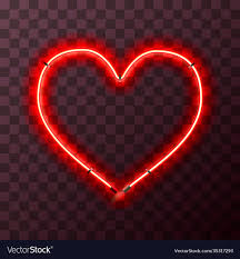 bright red neon frame template vector image