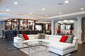 Contemporary Basement Basement Design