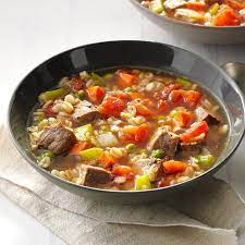 Hearty Beef And Barley Soup Recipe How To Make It Taste Of Home gambar png