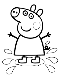 high quality peppa pig coloring page