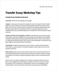 You are free to be creative in structure, employ dialogue, and use vivid i found the common transfer essays to be quite easy compared to the application essays to get into school. Free 30 College Essay Examples Samples In Pdf Examples