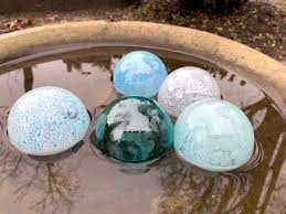 Airy Shades Of Blue Blown Glass Floats