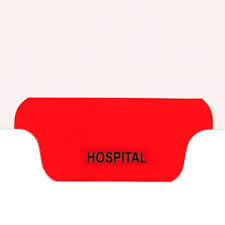Individual Stock Chart Divider Tabs Hospital Red Bottom Tab 1 6th Cut Pos 4 Pack Of 25