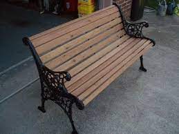 wrought iron bench
