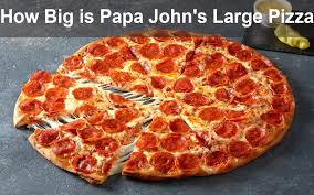 how big is papa john s large pizza