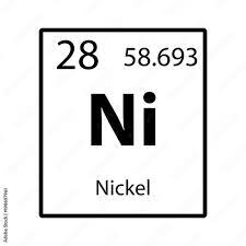 nickel periodic table element icon on