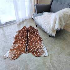 faux deer print area rug hide