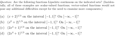 are the following functions lipschitz