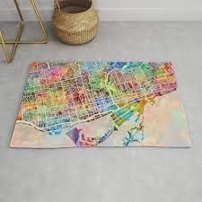 toronto street map rug by artpause