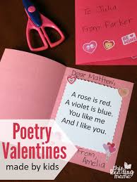 kid made poetry valentines this