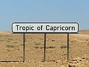 Tropic of capricorn passes through 10 countries, 3 continents & 3 water bodies. Tropic Of Capricorn Wikipedia