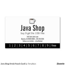 Maybe you would like to learn more about one of these? Java Shop Drink Punch Card Zazzle Com Punch Cards Coffee Shop Business Card Custom Business Cards