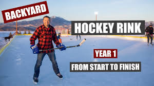 backyard hockey rink build from start