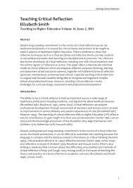pdf teaching critical reflection