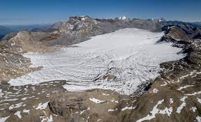 latest glacier melts after hot summer