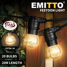 emitto 20m festoon string lights kits