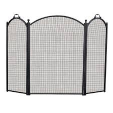 3 Panel Arched Fireplace Screen Small