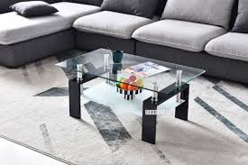 Horizon Glass Coffee Table Black