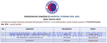 Hospital pusrawi is a specialist hospital owned by maiwp established in 1984. Jawatan Kosong Terkini Di Hospital Pusrawi Sdn Bhd Appjawatan Malaysia