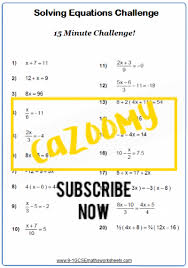 linear equations worksheets new