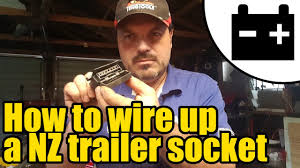 7 pin flat socket on car to 7 pin large round plug on trailer. How To Wire Up A Nz Trailer Lighting Socket 1949 Youtube