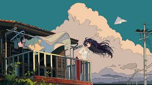 Anime wallpapers for your pc, laptop or phone. Hd Wallpaper Black Haired Girl Anime Character Illustration Clouds Sky Cloth 4k Best Of Wallpapers For Andriod And Ios