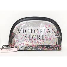 victoria s secret clear confetti makeup cosmetic bag
