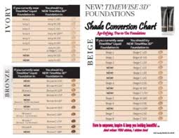 Mary Kay Foundation Conversion Chart 3d Allaboutwales