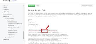security policies and response headers